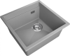 Мойка Rivelato LINO 454-R, 450х440х200мм, серый металлик