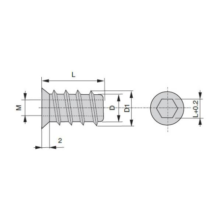 Футорка ввинчиваемая, М6, 9,5х13мм, сталь, цинк, PERMO