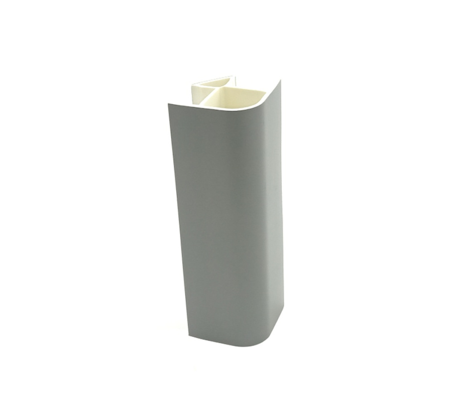 Угол 90* для цоколя универсальный, h=100мм, пластик, темно-серый, Россия