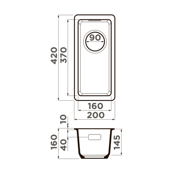 Мойка Kata 20-U-BE, Artgranit/ваниль  