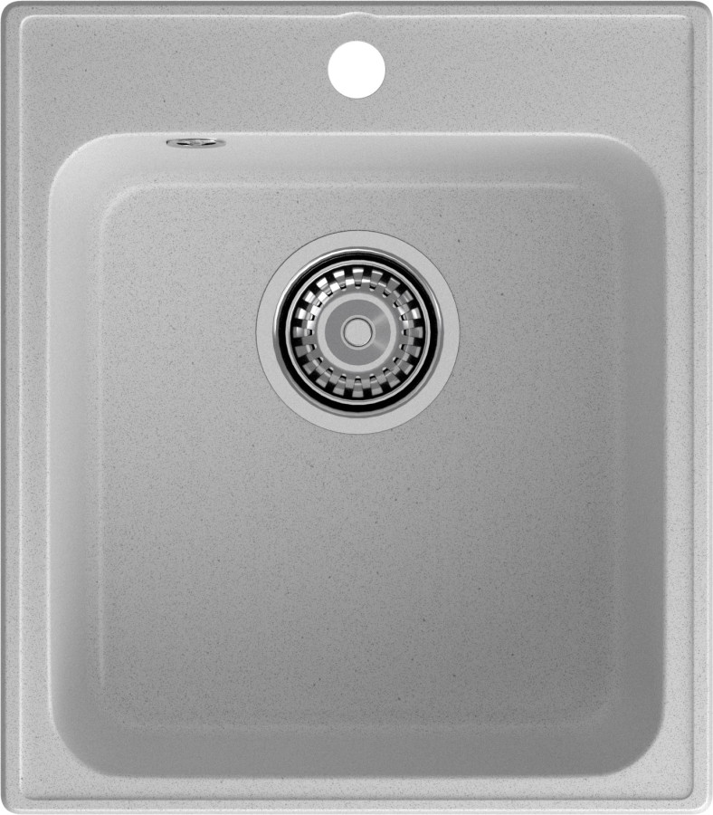 Мойка ЭкоМ 4248, 420х480мм, кварц, серый (без сифона)