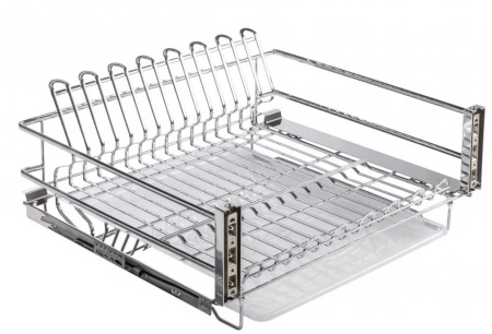 Сушка выкатная в нижний шкаф 800мм, с креп. фасада, с поддоном, без направ, хром, GTV