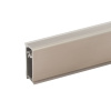Плинтус пристеночный, 12х25мм, L=4200мм, с алюминиевой накладкой, пластик, полированный никель