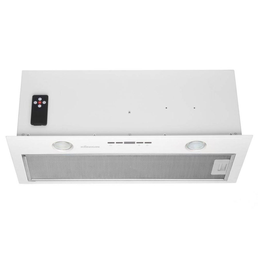 Вытяжка полновстраиваемая Insait, 60см, б/угольного фильтра, ПДУ, белый, Konigin