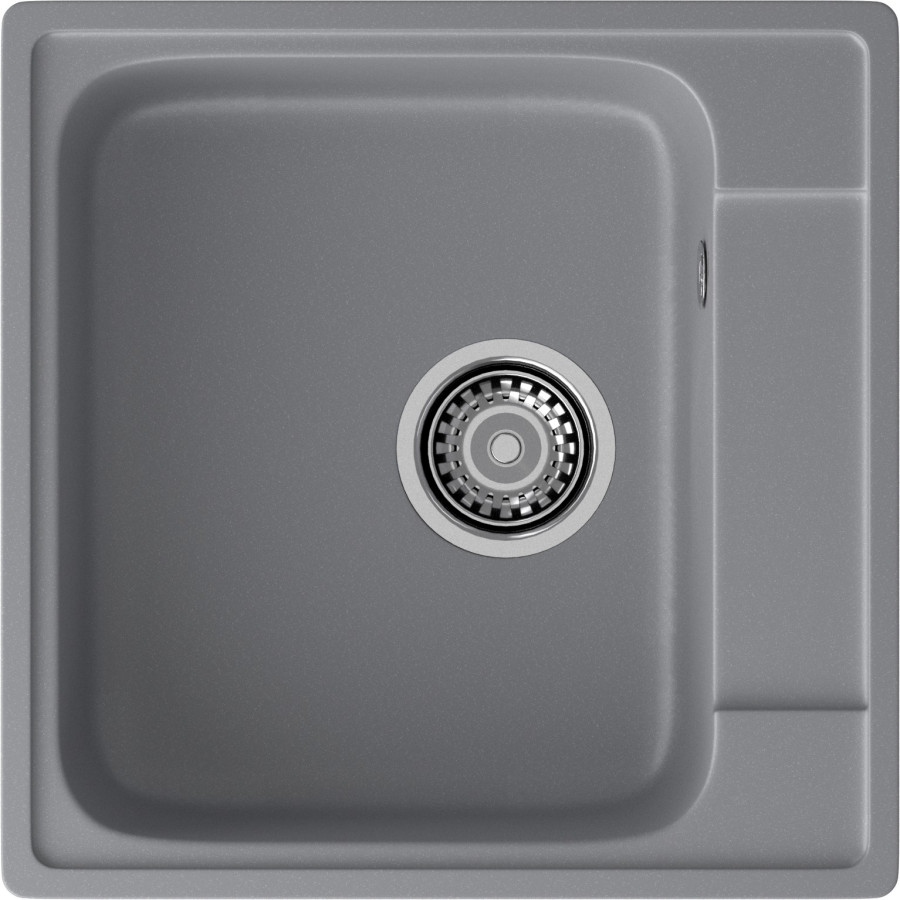 Мойка ЭкоМ 4848, 480х480мм, кварц, темно-серый (без сифона)
