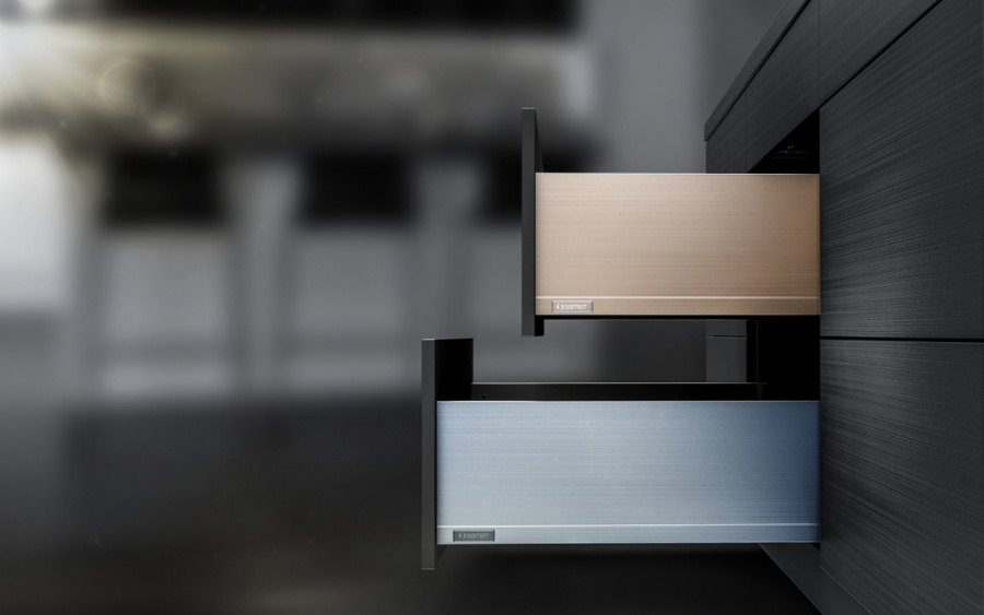 Ящик FLOWBOX с доводчиком (SC), H=192/144мм, L=450мм, шампань, Samet