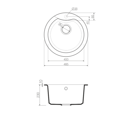 Мойка Yasugata 48R-BE, Tetogranit/ваниль