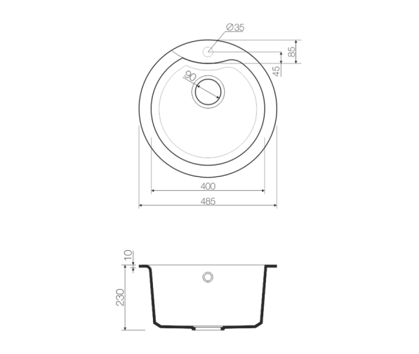 Мойка Yasugata 48R-BE, Tetogranit/ваниль