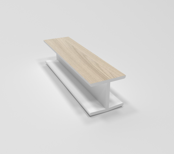 Соединительный элемент для цоколя, h=1000 мм (1 метр), пластик, шимо светлый, Россия