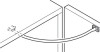 Ограничитель для двери, L=200мм, пластик, коричневый, Hafele