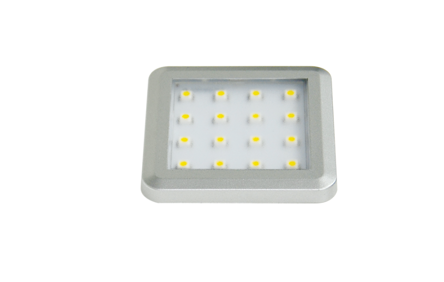 Светильник светодиодный накладной Apus, 55х55х6мм, 1,5W, 4000К, алюминий