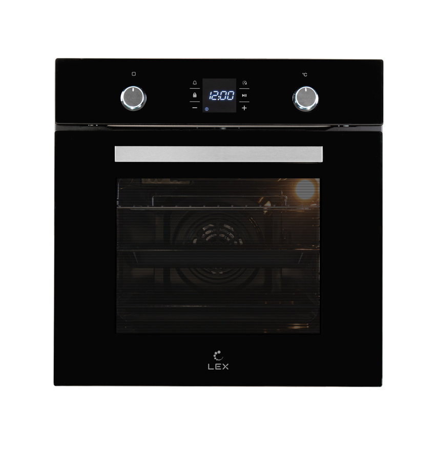 Духовой шкаф EDP 094 BL, 60 см, стекло/нерж. сталь, черный, Lex