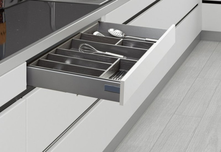 Ящик тонкостенный металлический, L=450мм, H=120мм, антрацит 