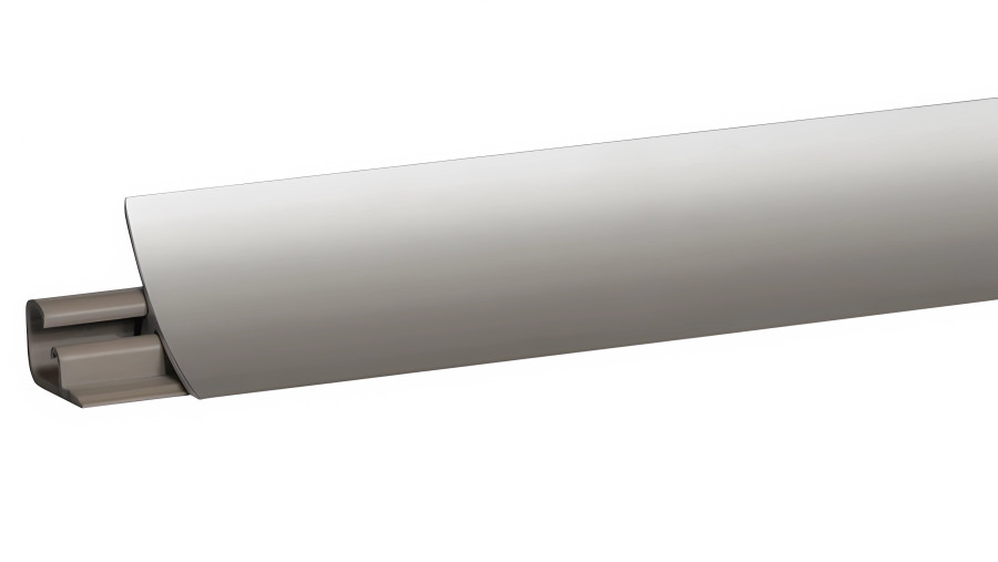 Плинтус LB-23 Lira, L=3000мм, пластик/алюминий, алюминий