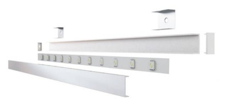 Профиль накладной 16х6х2000мм, лента ≤10мм, алюминий, Led Line, Jet