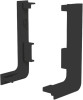 Заглушки контурные левая+правая для горизонтального L-образного профиля, пластик, черный, AQ