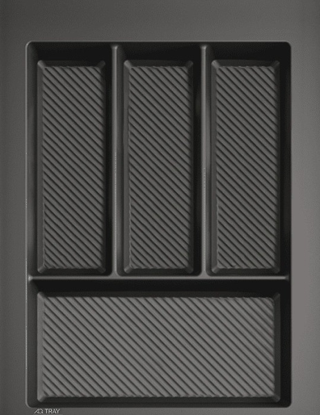 Лоток для кухонных принадлежностей TRAY 400, 290-350х420-490мм, графит, AQ