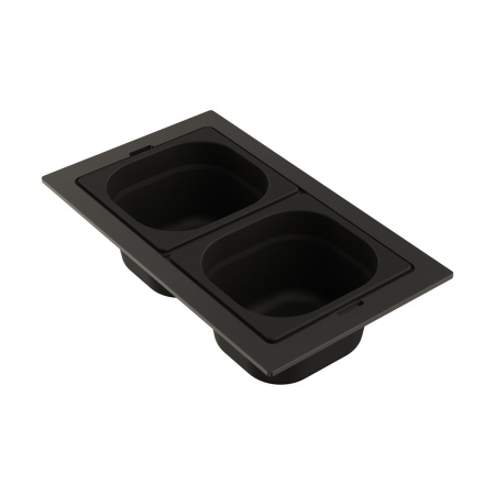 Контейнер DC-04-2-GB, 376x220x100мм, нержавеющая сталь, графит