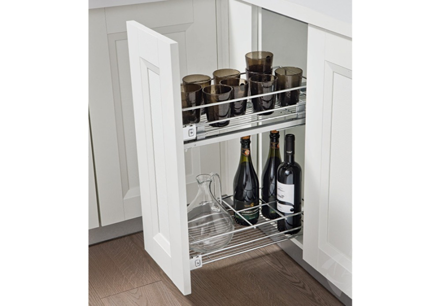 Корзина 450мм, 2 яруса, боков. нижн. крепление, с доводчиком, BLUM, Vibo