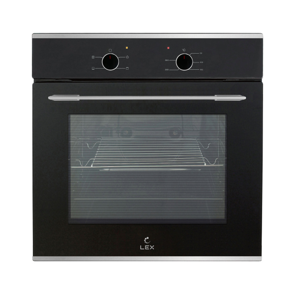 Духовой шкаф EDM 045 BL, 60 см, стекло/нерж. сталь, черный, Lex