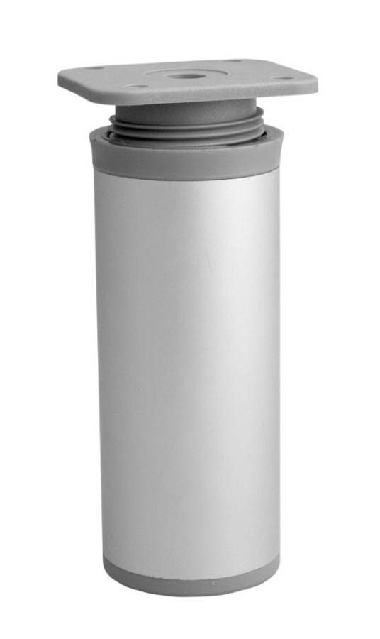 Опора регулируемая, d=40мм, h=150мм, алюминий/пластик, матовый хром, GTV