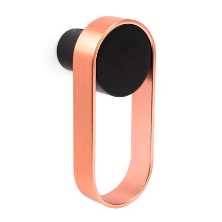 Крючок ORBIT, 7007045ZM226, 105х45х45мм, однорожковый, металл, черный матовый/медь, Viefe