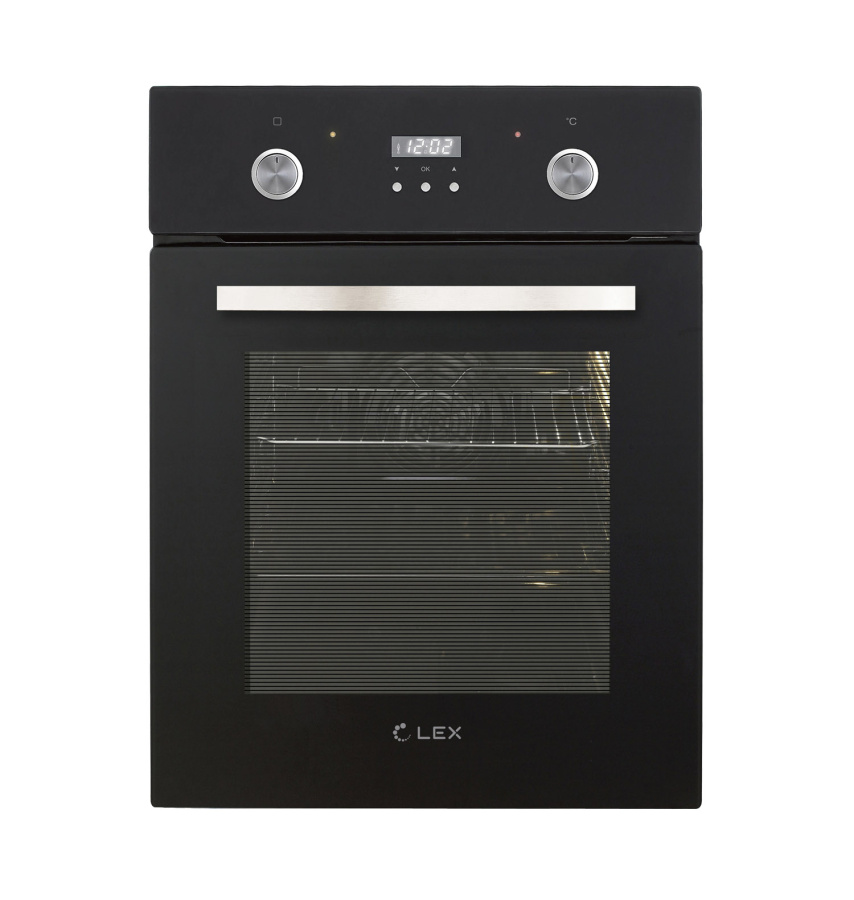 Духовой шкаф EDP 4571 BL, 45 см, стекло/нерж. сталь, черный, Lex