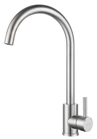 Смеситель GranFest Quarz 5410, нерж. сталь (без подводки)