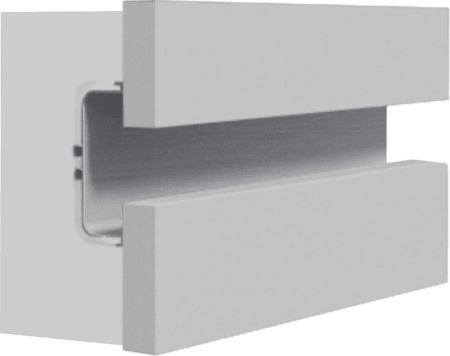Горизонтальная ручка-профиль C-образная, h=73 мм, L=2,5м, золото матовое, AQ