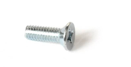 Винт M6х12мм, для стяжки 2,16-Д, малая потайная головка, крестообразный шлиц, белый цинк, Россия
