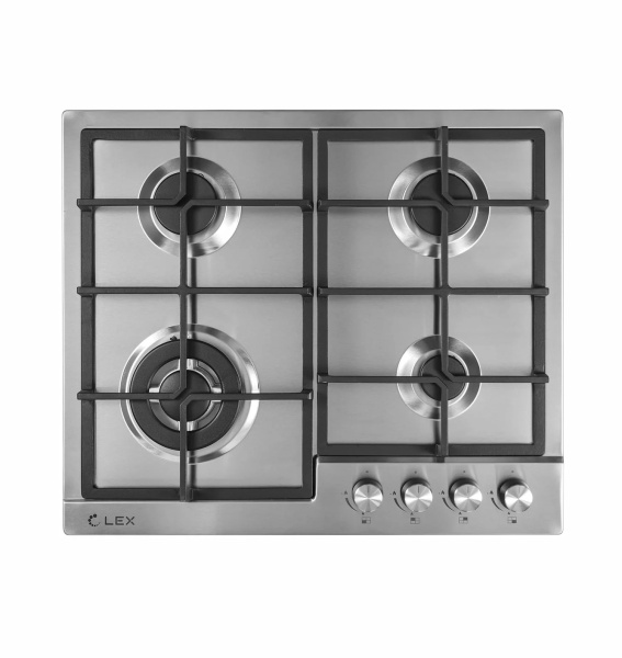 Варочная панель газовая GVS 640 IX, 60см, нерж. сталь, Lex
