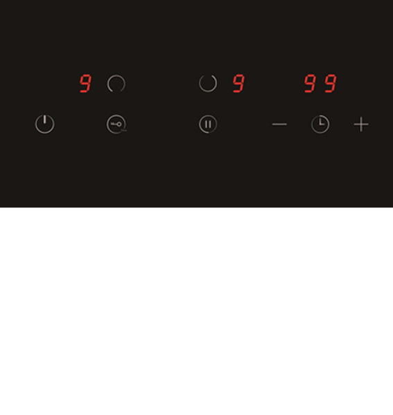 Варочная панель EVH 3020B BL, 30см, стеклокерамика, черный матовый, Lex