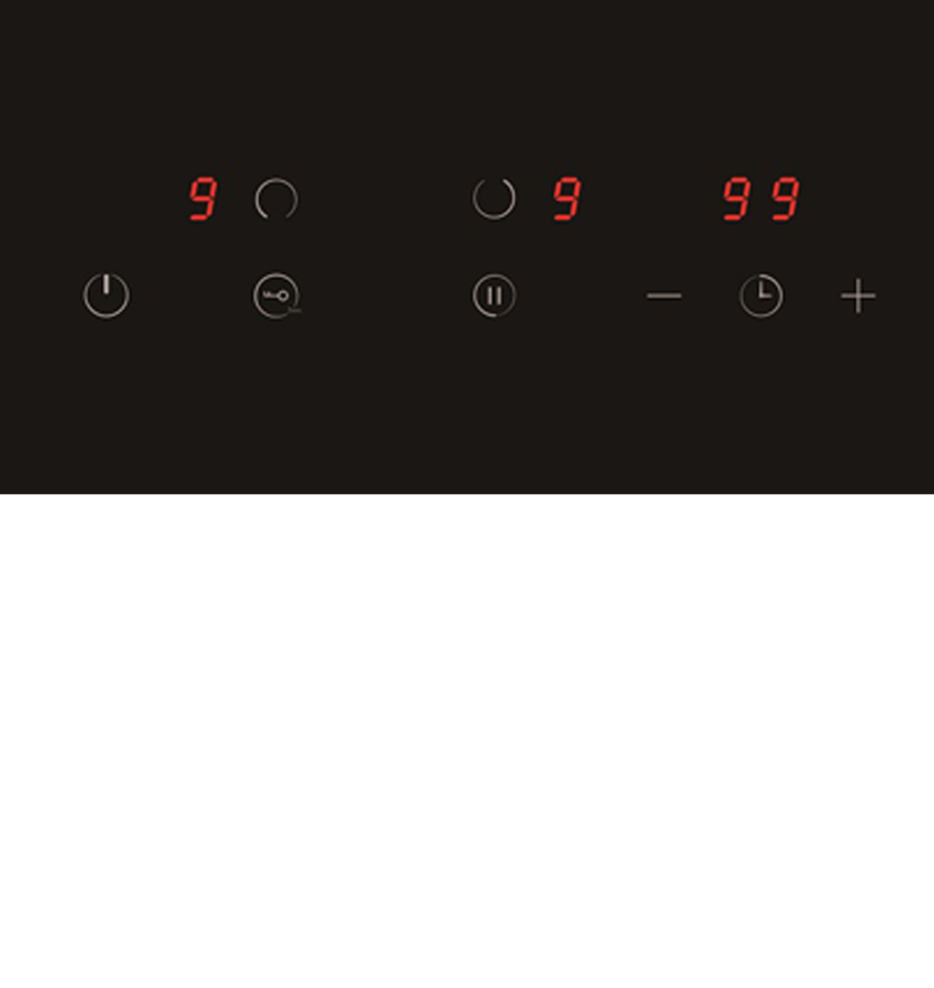 Варочная панель EVH 3020B BL, 30см, стеклокерамика, черный матовый, Lex