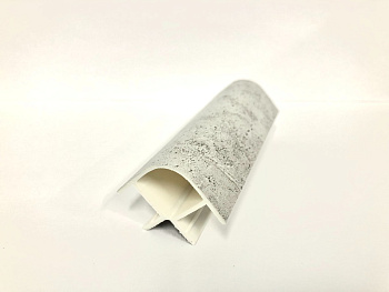 Угол 90* для цоколя универсальный, h=150мм, пластик, бетон светлый (25.1), Россия