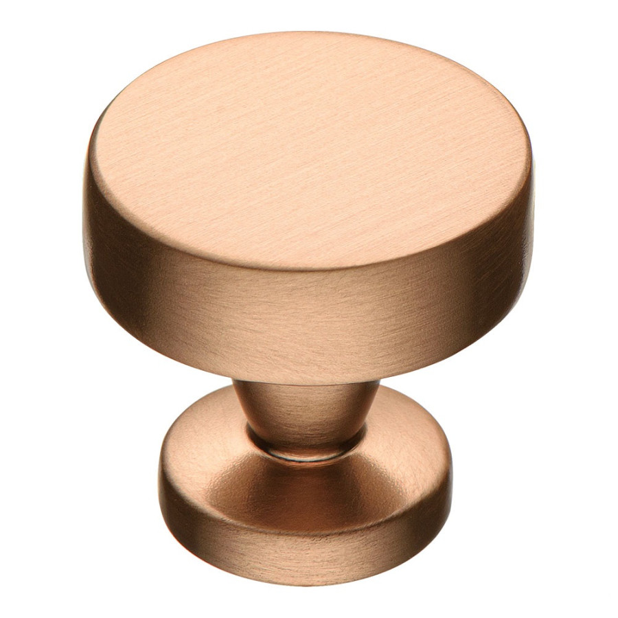 Ручка-кнопка, 30-Light Bronze, d=30мм, металл, светлая медь