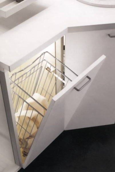 Корзина для белья, фасад 400мм, 330х240х580мм, хром, Vibo