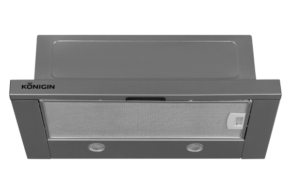 Вытяжка встраиваемая телескопическая Pixel Grey, 60 см, б/уг. фильтра, серый, Konigin