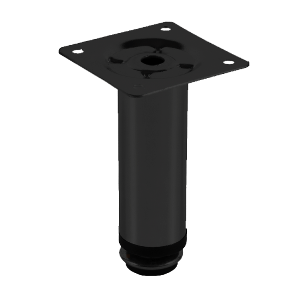 Опора регулируемая, d=30мм, h=100мм, сталь, черный, CMF