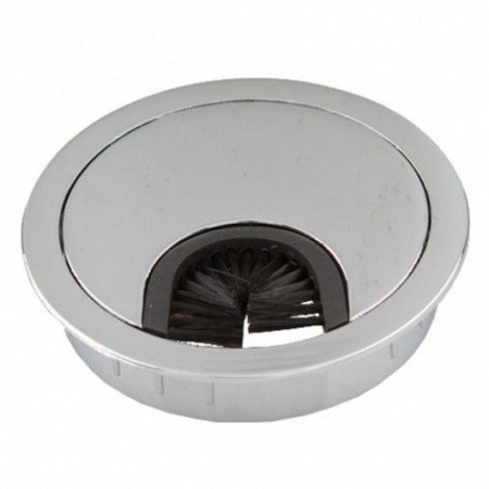 Заглушка для кабель-канала, Ø80мм, металл, хром, GTV