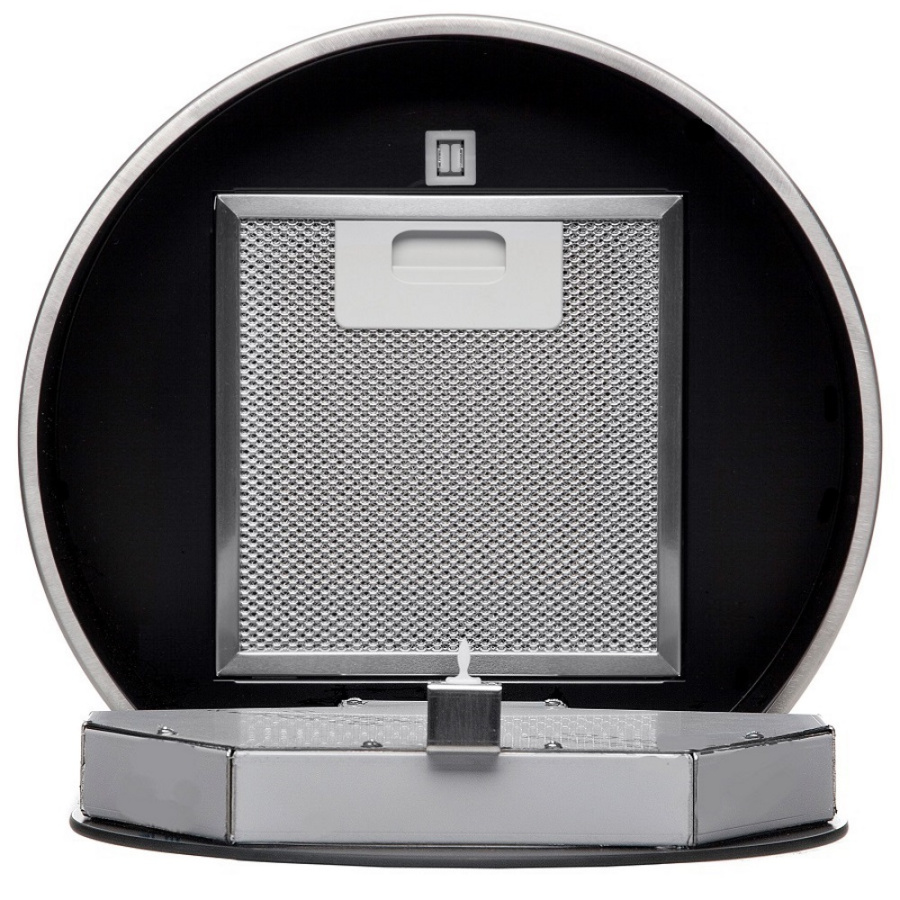 Вытяжка настенная Ester Inox/Black Glass, 31 см, без угольн. фильтра, ПДУ, нерж/чер стекло, Konigin