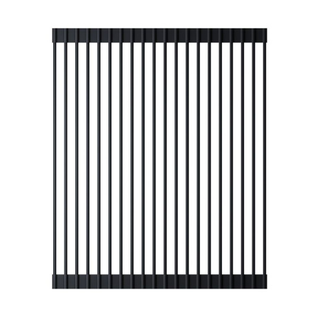 Ролл-мат для мойки с силиконом ROLL-01-SILICONE-BL, нержавеющая сталь/черный силикон