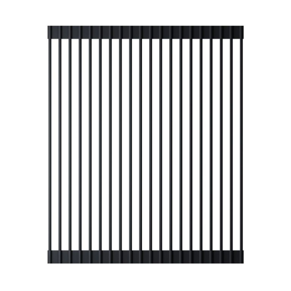 Ролл-мат для мойки с силиконом ROLL-01-SILICONE-BL, нержавеющая сталь/черный силикон