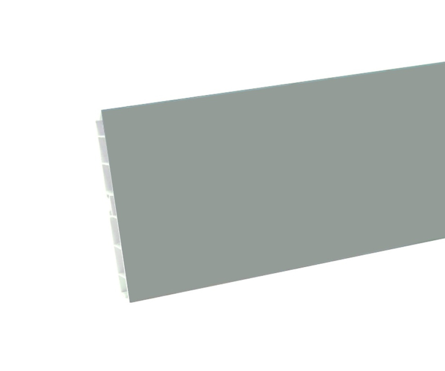 Цоколь пластиковый, h=100мм, L=4000мм, пластик, темно-серый, Россия