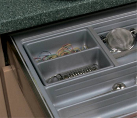 Вставка для лотков Scoop II для кухонных принадлежностей, серый