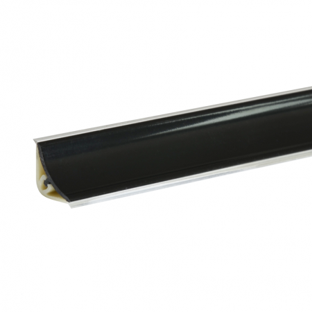 Плинтус LB-15, черный глянец, L=3000мм, 14,4х14,4мм 