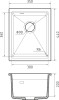 Мойка Rivelato LINO 354, 350х440х200мм, серый металлик