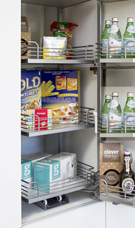 Колонна выкатная Тандем II, 3 корзины, 600х500х800мм, в базу на 600мм, титан, Kessebohmer