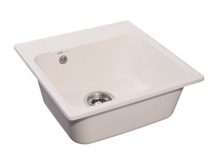 Мойка GranFest QUARZ 48, 478х478 мм, белый (квадратная, без сифона)
