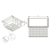 Корзина для белья в шкаф на 600мм, 490х520х210мм, полное выдвижение, с доводчиком, белая