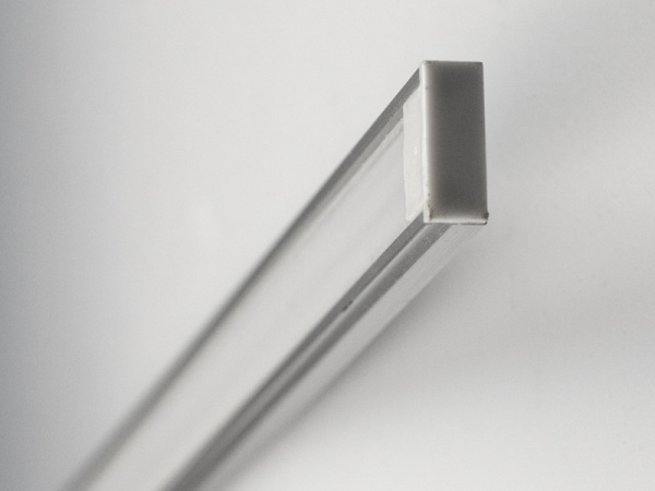 Профиль накладной 16х6х2000мм, лента ≤10мм, алюминий (диффузор, заглушки, крепеж), SP261/80